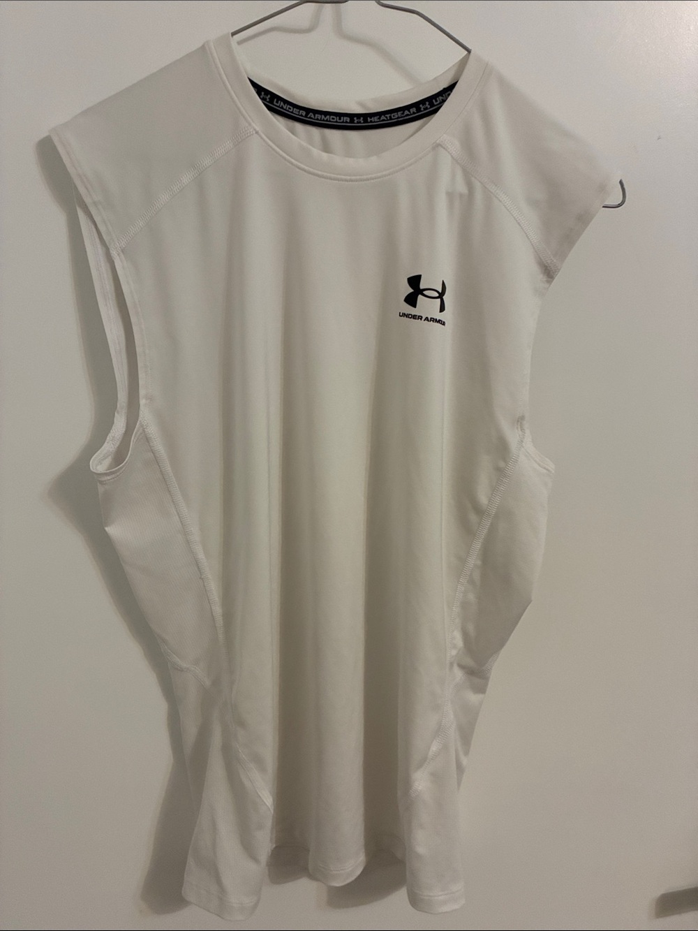 Under Armour White Women's Muscle Tee with Black Logo